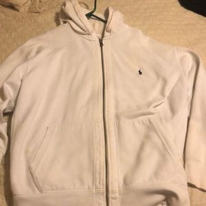 3XB ALL WHITE RALPH LAUREN FULL ZIP JACKET